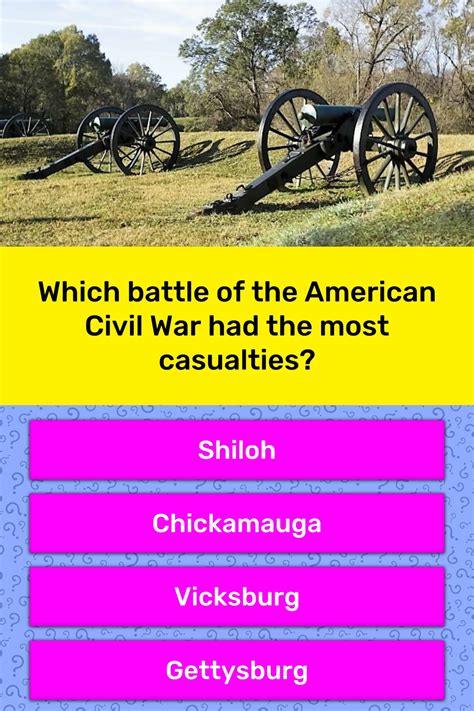 which battle of the american civil trivia answers quizzclub
