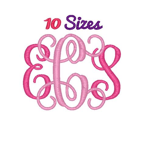 Interlocking Monogram Embroidery Font Machine Embroidery Fonts File