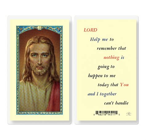 Lord Help Me To Remember Laminated Holy Card 25 Pack