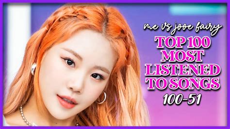 Me Vs Jooe Fairys Top 100 Most Listened To Songs 100 51 Youtube