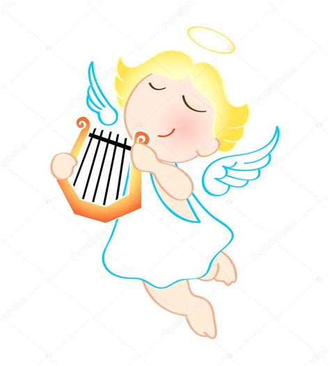 Angel With Harp — Stock Vector © Sahuad 6654406