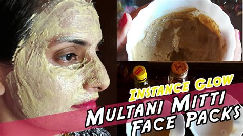 Multani Mitti Face Packs For Instance Fair Glowing And Clear Skin