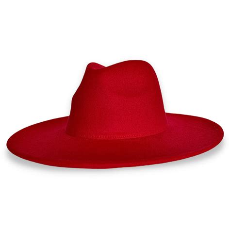 Atlanta Wide Brim Fedora Hat Red Dope Hats