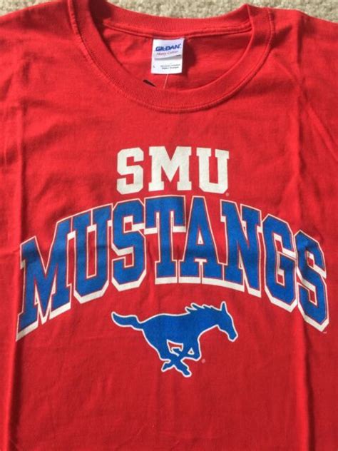 Southern Methodist University Smu Mustangs Red T Shirt Sizel Ebay