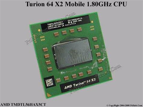 Amd Turion 64 X2 Mobile 18ghz Dual Core Processor Tmdtl56hax5ct Tl