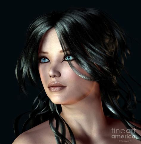 Raven Haired Digital Art By Sandra Bauser Digital Art