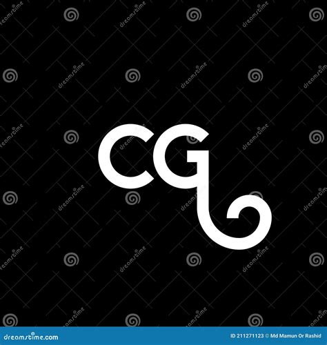 Cg Letter Logo Design On Black Background Cg Creative Initials Letter