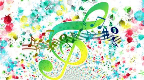3840x2160 Treble Clef Notes Colorful 4k Wallpaper Hd Music 4k