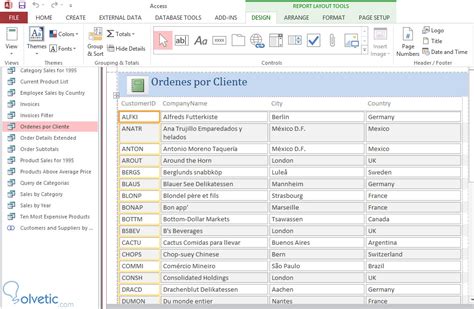 Reportes En Microsoft Access 2013 Solvetic