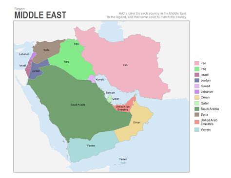 Blank Europe And Middle East Map —