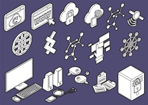 Illustration Of Info Graphic Computer Icons Set Concept 328486 Vector