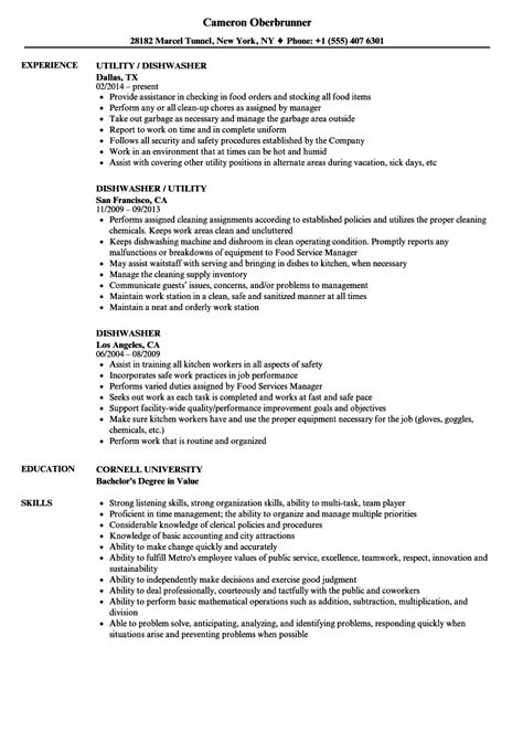 Sometimes, a resume just won't cut it. Dishwasher Job Description Sample | | Mt Home Arts