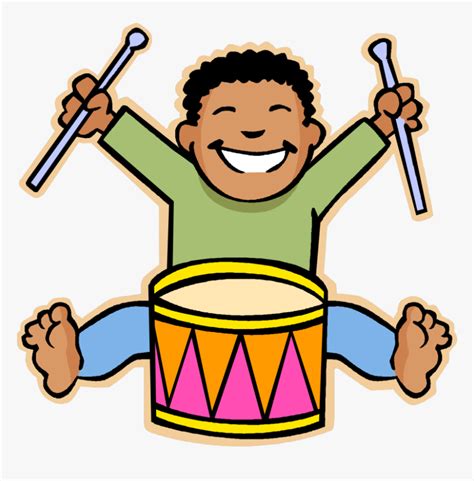 Kids Music Clipart Free Boy Playing Drum Cartoon Hd Png Download