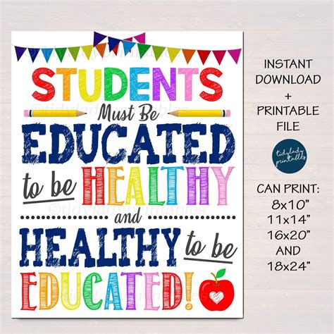 School Nurse Office Decor Students Must Be Healthy To Be Educated