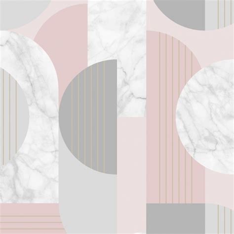 Rosa Bild Pink And Grey Wallpaper Geometric