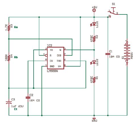 Astable Multivibrator With 555 Timer Delabs Electronic Circuits