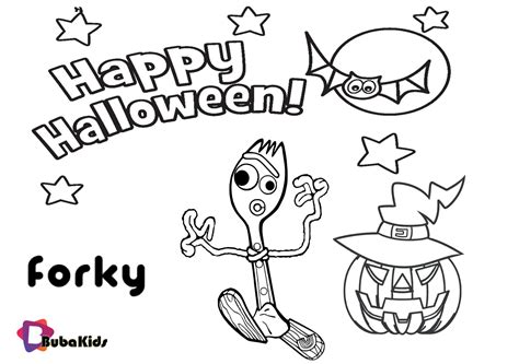 These coloring pages of toy story are adapted from all the three movies. Forky Toy Story 4 Happy Halloween 2019 Printable Coloring ...