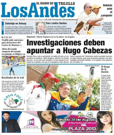 Newspaper Diario De Los Andes Venezuela Newspapers In Venezuela