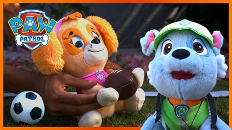 The Pups Play Sports Soccer Football And More Paw Patrol Toy Pretend Play Rescue For