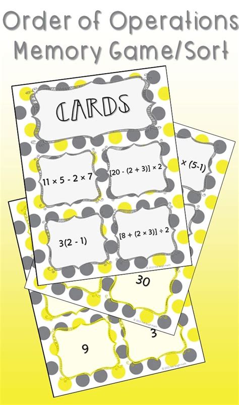 Order Of Operations Games Printable