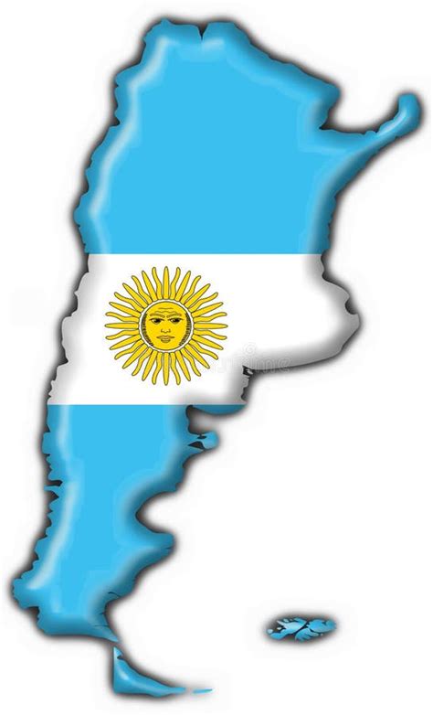 Argentina Button Flag Map Stock Illustration Illustration Of Latin