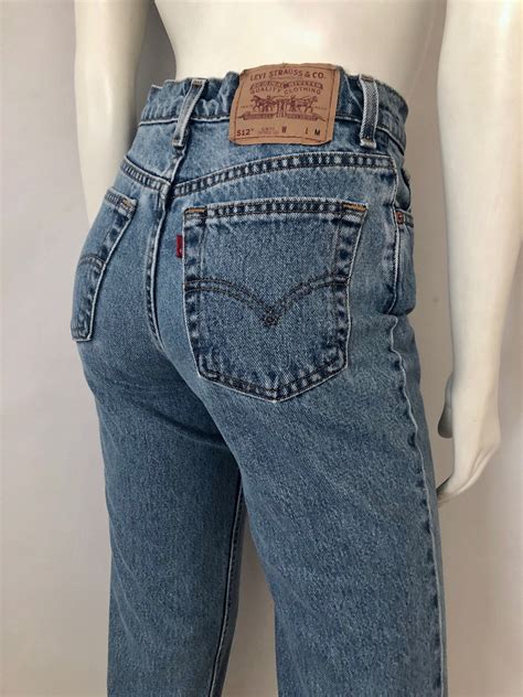 vintage women s 80 s levi s 512 jeans high waisted slim fit tapered leg denim s by