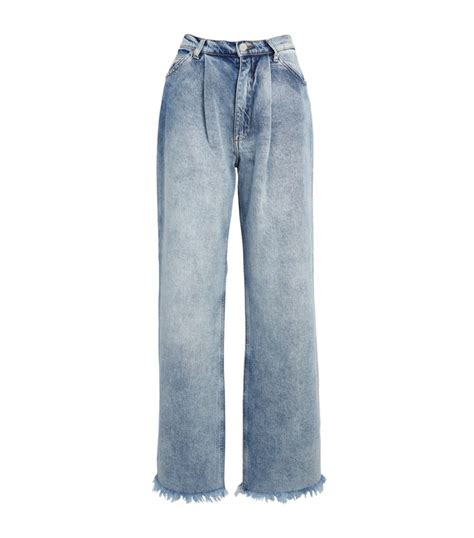 Womens Natasha Zinko Blue Wide Leg Jeans Harrods Uk