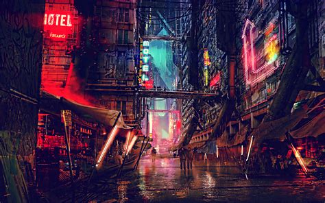 2560x1600 Science Fiction Cyberpunk Futuristic City Digital Art 4k