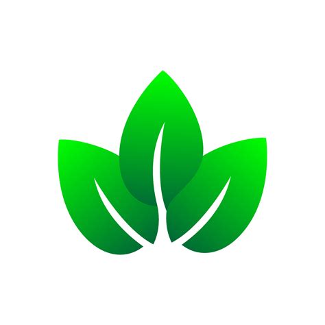 Eco Friendly Leaves Icon Green Leaves Flat Design 3598058 Vector Art