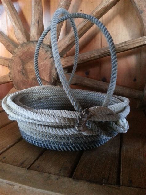Used Lariat Rope Basket Rope Decor Diy Rope Crafts Diy Diy Rustic