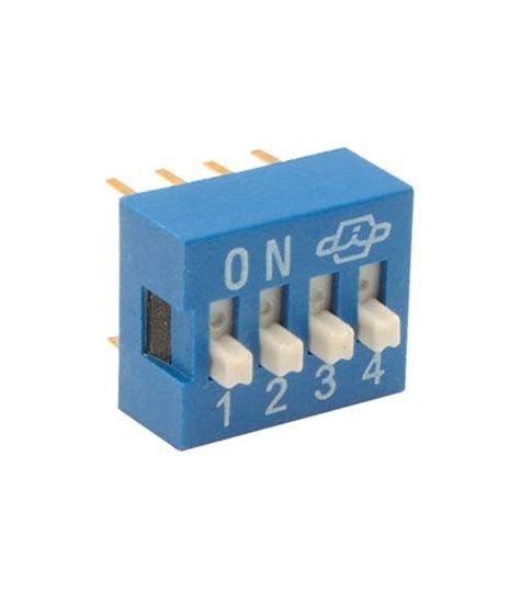 Interruptor Dip Dip Switch 4 Vias On Off 254mm Electronica