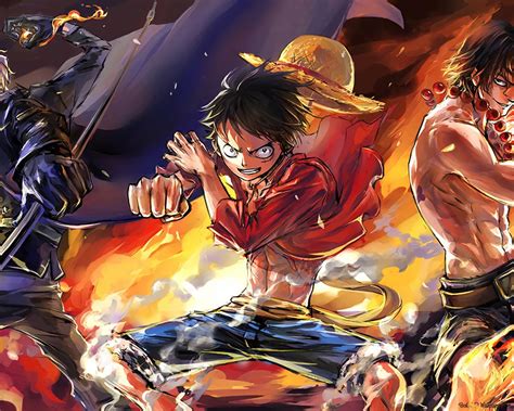 One Piece Monkey D Luffysaboportgas D Ace Hd Wallpaper Download