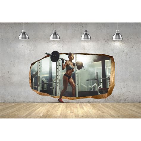 Startonight 3D Mural Wall Art Photo Decor Sexy Girl At And Gym Amazing