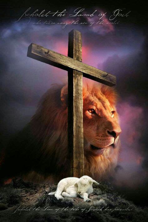 John 129 Revelation 55 Lion And Lamb Lion Of Judah Christian Art