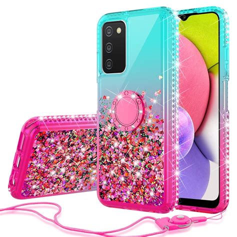 Liquid Quicksand Glitter Cute Phone Case For Samsung Galaxy A03s Case
