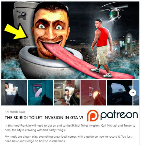 Skibidi Toilet Addon Ped GTA5 Mods Com