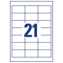 63.5 x 38.1 mm (21 labels per page) sheet size: Avery 21 Per Sheet Clear Laser Label (Pack of 525) buy ...