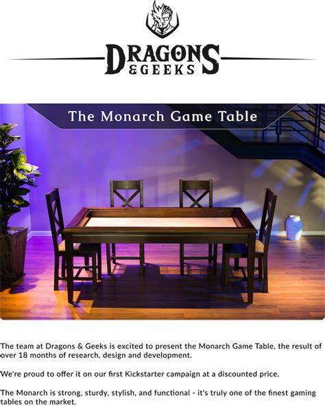 Tabletop Fix Dragons And Geeks Monarch An Heirloom Board Game Table