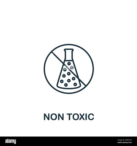 Non Toxic Icon Monochrome Simple Sustainability Icon For Templates