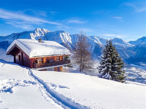 Snow Cabin At Riederalp Switzerland