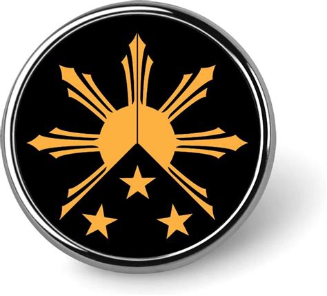 Tribal Philippines Filipino Sun And Stars Flag Round Badge