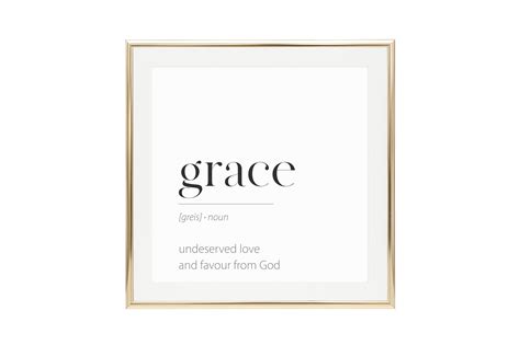 Grace Definition Print Grace Noun Print Christian Art Print Etsy
