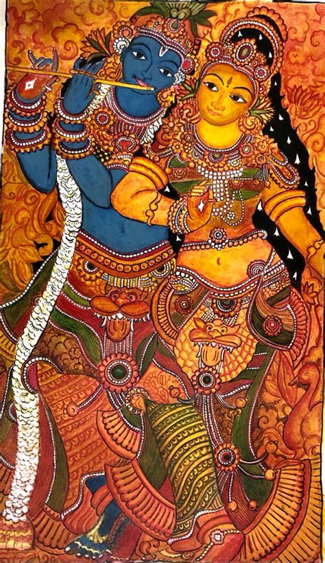 Kerala Mural Paintings Radha Krishna