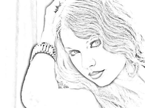 Detailed Taylor Swift Coloring Pages Clip Art Library