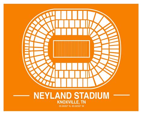 Neyland Stadium University Of Tennessee Ut 8x10 Wall Art Etsy