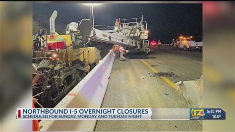 Nighttime Northbound I 5 Lanes Closed For Freeway Repairs Youtube