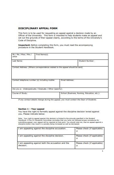 Free 30 Disciplinary Forms In Pdf Ms Word