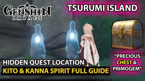 Genshin Impact Kito And Kanna Spirit Hidden Quest Tsurumi Island Full