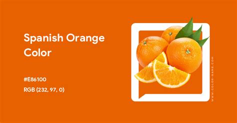 Spanish Orange Color Hex Code Is E86100