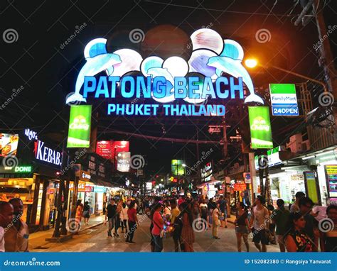 Patong Beach Walking Street At Night Editorial Image Image Of